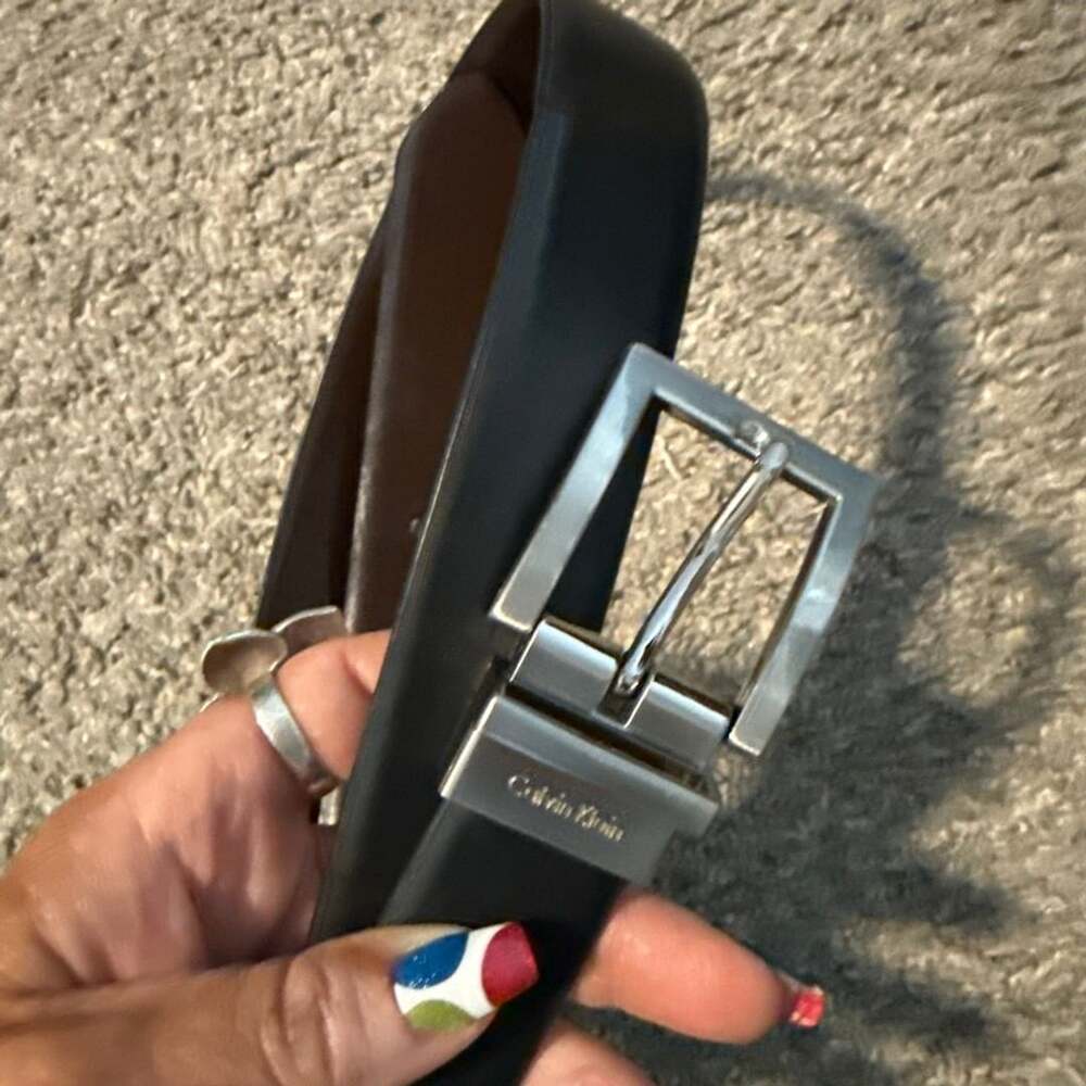 Calvin Klein Reversible Leather Belt Size 38